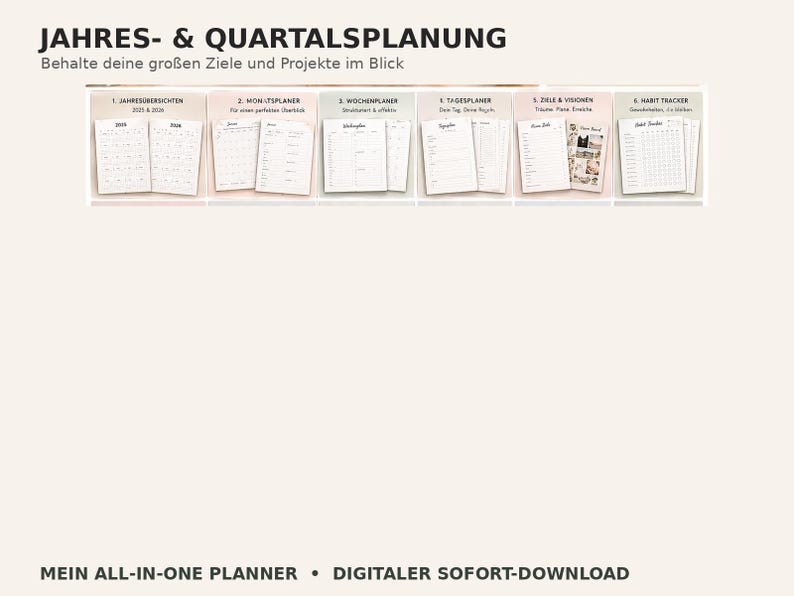 Digital Daily Planner | Undated Planner PDF | Printable Planner ...