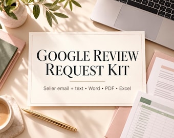 Kit de solicitud de reseñas de Google para agentes inmobiliarios / Seguimiento por correo electrónico, SMS y Excel para vendedores