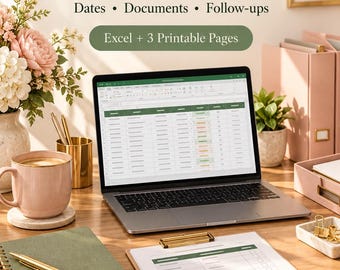 Sistema de seguimiento de licencias comerciales y renovaciones / Hoja de cálculo de Excel para permisos, fechas de vencimiento, tarifas y formularios imprimibles