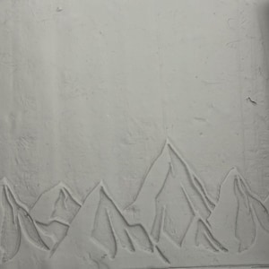 Mountain Emboss Texture Roller | 100mm 120mm 135mm | Terrain | Clay | Pottery | Baking | Crafts (No. 15B)