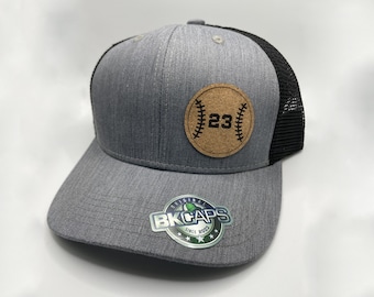 Custom baseball number hat, baseball hat, mom baseball hat, dad baseball hat, trucker baseball hat, cork hat, pick your baseball number