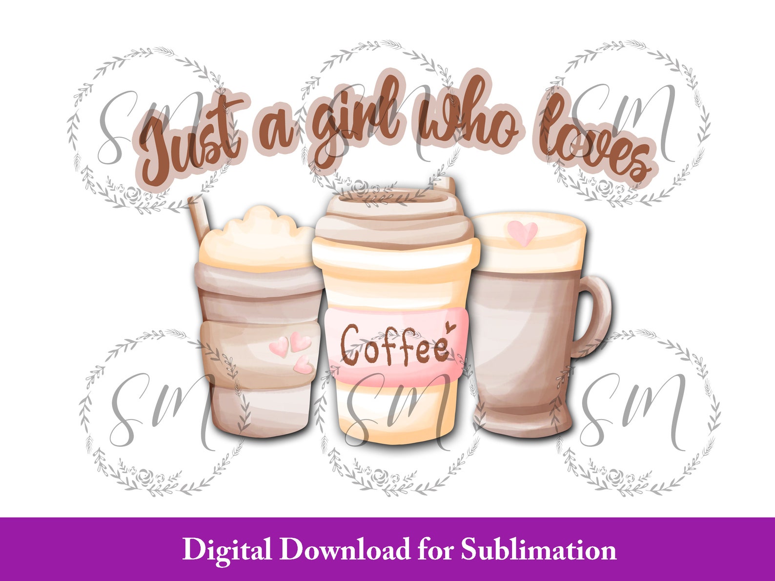 Just a Girl Who Loves Coffee Coffee Download Mom File Etsy