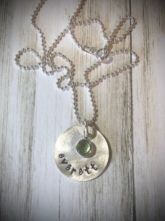 Sterling Silver, Kids Names Charm, Kids Necklace, Mom Necklace