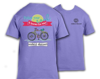 Follow your soul, bike tee, inspirational tee, outdoors tee, simply southern, mom gift, friend gift