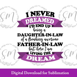 Nouvelle belle-fille, de beau-père, conception de sublimation, fichier numérique