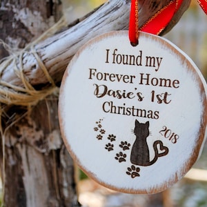 Cat Ornament PERSONALIZED with Name | Custom Cat Ornament | Pet Gift Cat | Cat Christmas Ornament | Cat Gift | Cat Name Ornament | Rescue