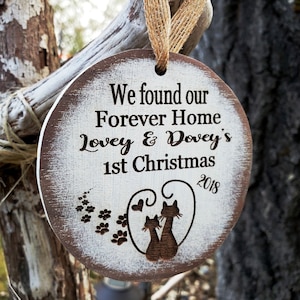 Cats Ornament PERSONALIZED with Names | Custom Cat Ornament | Pet Gift Cat | Cat Christmas Ornament | Cat Gift | Cat Names Ornament | Rescue