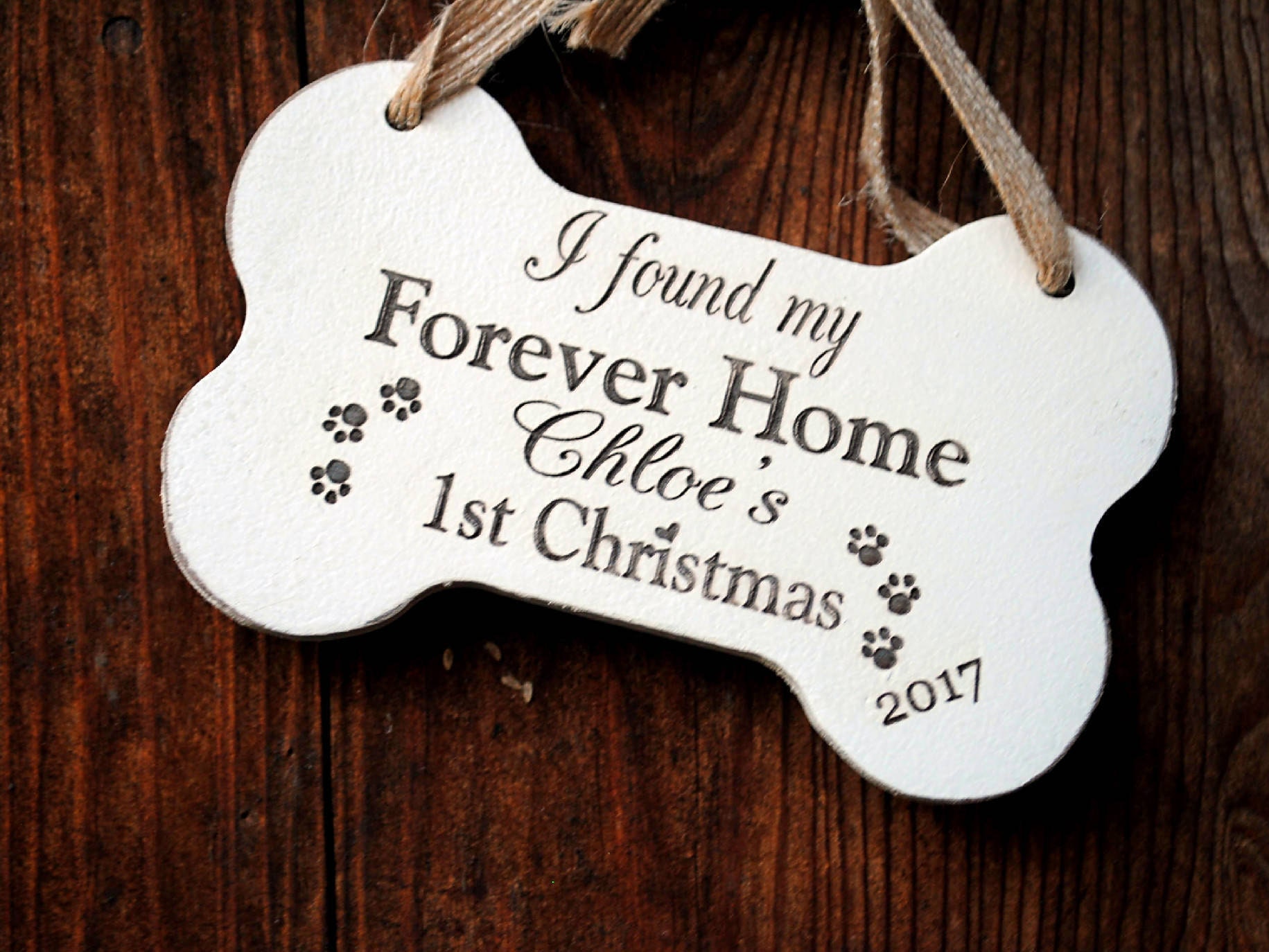Dog First Christmas Ornament - Rescue Dog Christmas Ornament - Foreve…
