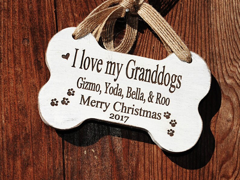 I Love My Granddog Dog Grandma Ornament Dog Grandparent Etsy