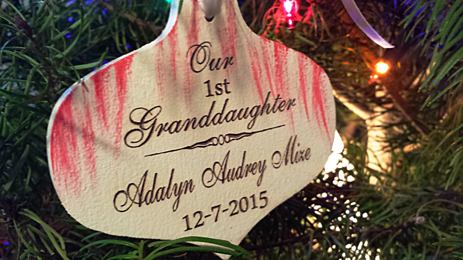 Granddaughter First Christmas Ornament Our 1st Granddaughter Etsy