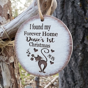 Custom Cat Ornament PERSONALIZED with Name | Black Cat Ornament | Pet Gift Cat | Cat Christmas Ornament | Cat Gift | Cat Name Ornament