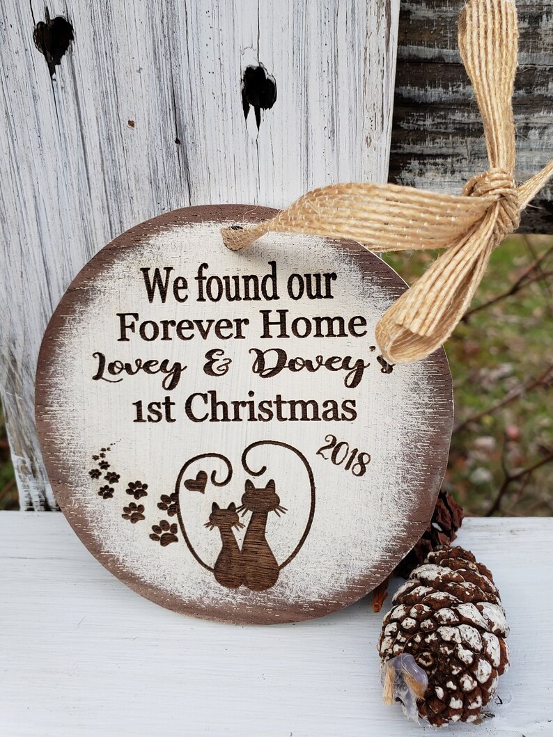 Cats Ornament PERSONALIZED with Names Custom Cat Ornament Etsy