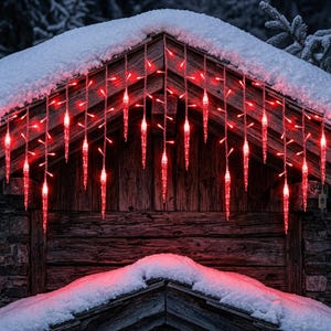 LED Icicle String Lights, 3M Curtain Holiday Decor (EU/US Plug)