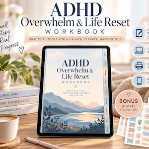 ADHD Överväldigande Återställningsarbetsbok: Exekutiv dysfunktion, Task Paralysis, Brain Dump & Low Energy PDF