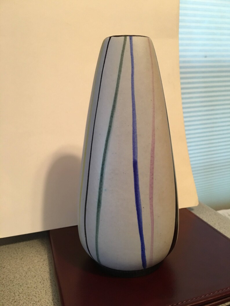 West German Mid Century Vase by ES Keramik Decor Unknown circa 1950s