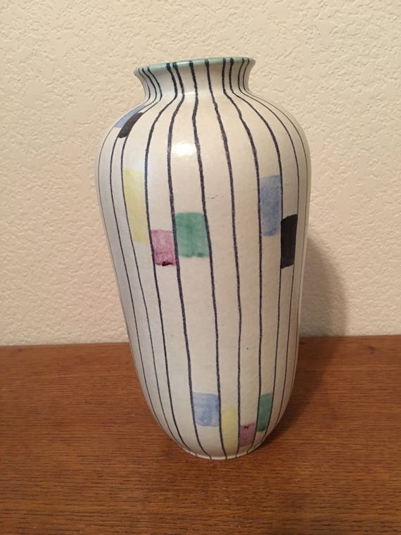 West German Mid Century Vase by ES Keramik Decor Unknown circa 1950s