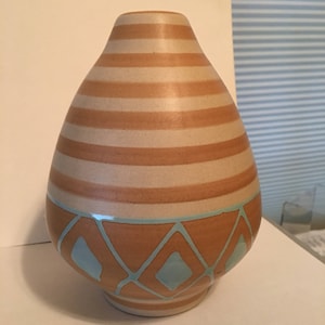 West German Mid Century Vase by ES Keramik Decor Unknown circa 1950s