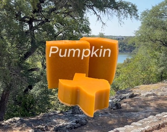 Pumpkin Soap, Handmade Natural Cold Process Fall Soap Bar, Texas Hill Country