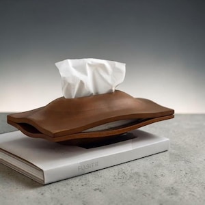 Magnetic Wooden Tissue Holder Cover, Solid Wood Dispenser, Modern Home Decor