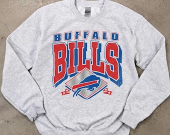 Buffalo Crewneck Sweatshirt Vintage, Vintage 90S Football Sweater, Unisex Gifts For Football Fans