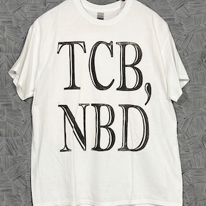 MISPRINT* Size: XL  tcb, nbd - Hand Printed, Relief Block T-Shirt (15)