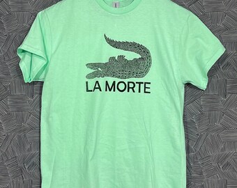 Dead Croc! - Hand Printed, Relief Block T-Shirt - Fashion Parody