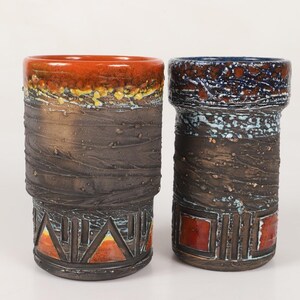 Vintage Tilgmans Keramik Vases - Set of 2 | Mid-Century Modern Swedish Art Pottery