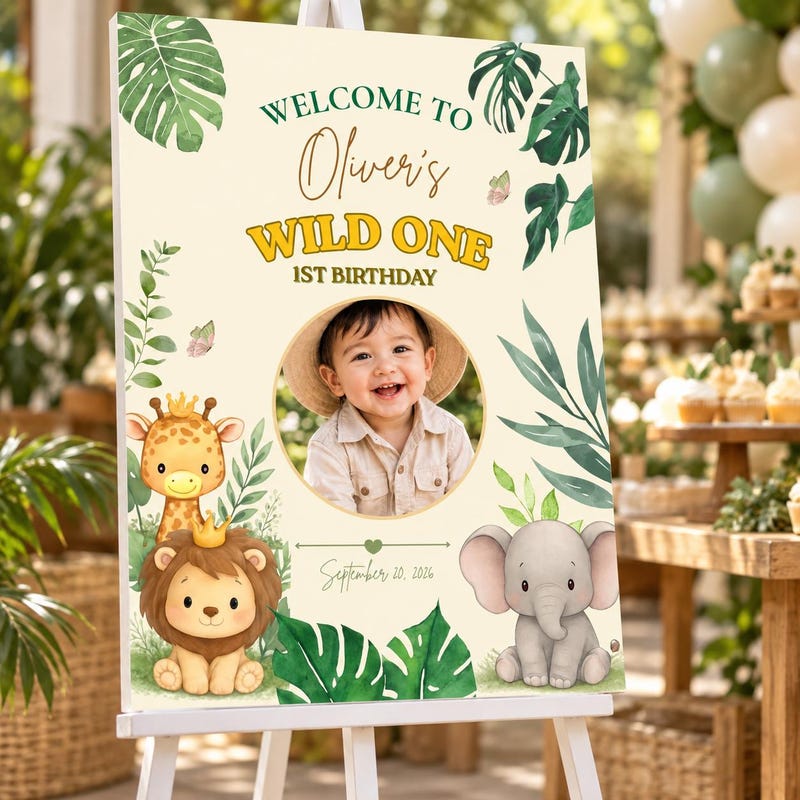 Wild One Welcome Board - Etsy UK