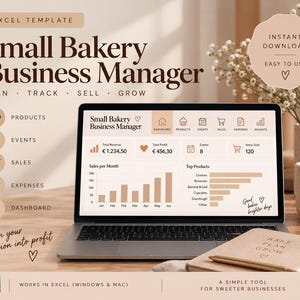 Small Bakery Business Manager | Excel Spreadsheet