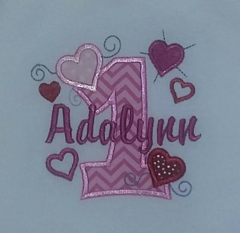 Love Heart Personalized Baby Girl/'s First Birthday Bodysuit Tutu Set 1st 2nd also available