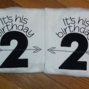 Twins Matching Birthday Shirt (qty 1) can be made for any age 1st, 2nd, 3rd, 4th, 5th