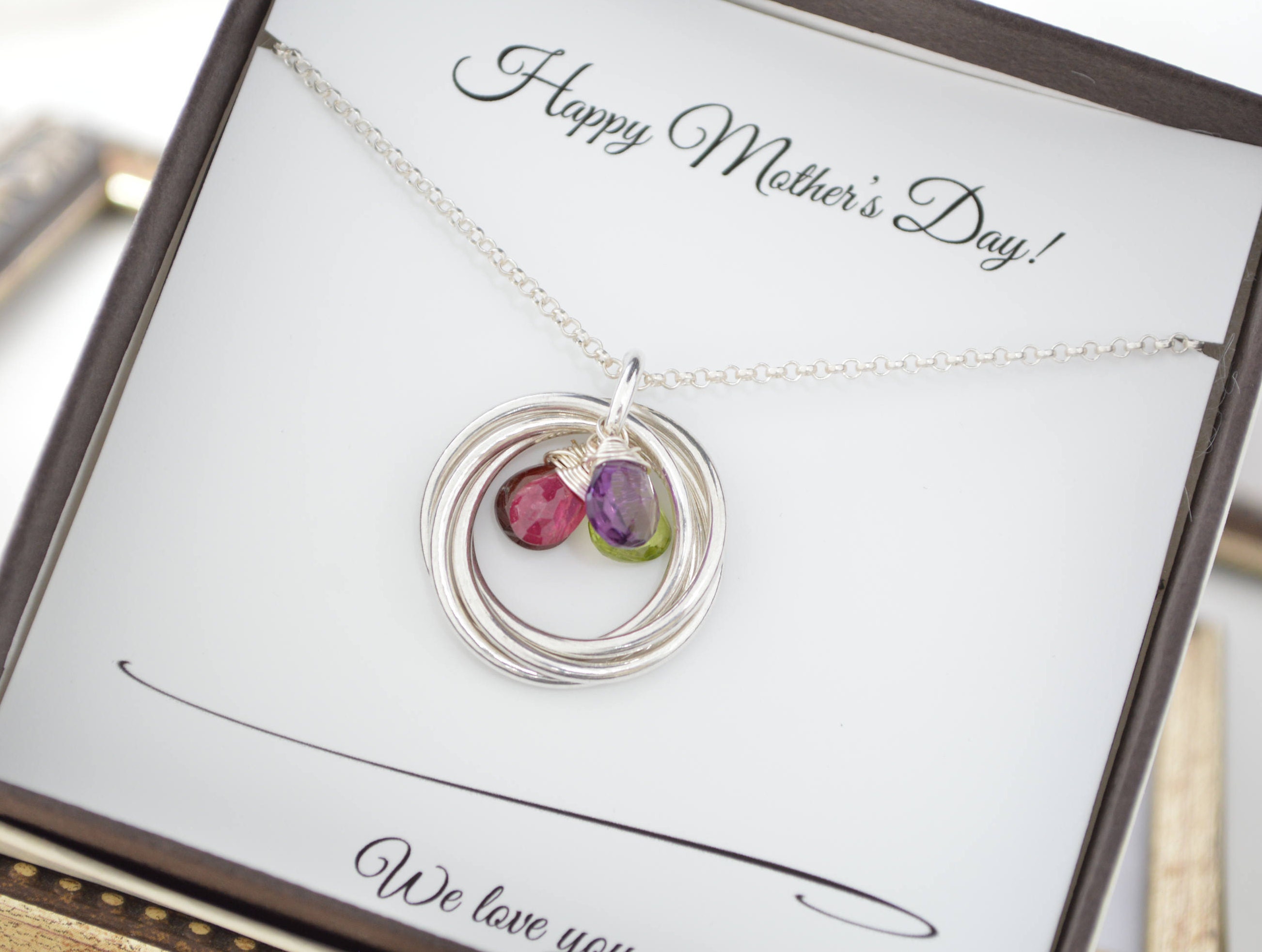 Mother gift, Mother's day gift, Necklace gift for mom, Birthstone