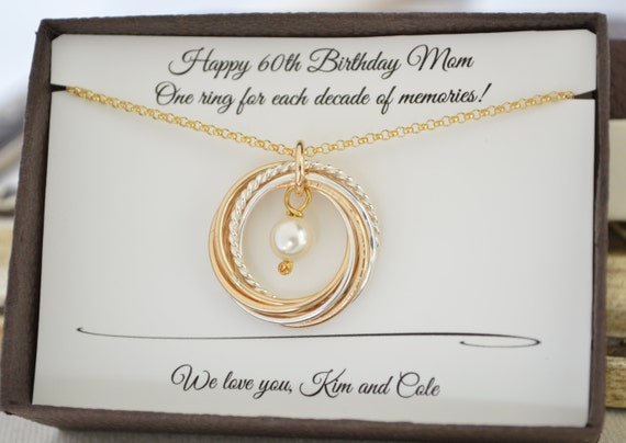 60th birthday jewelry for mom