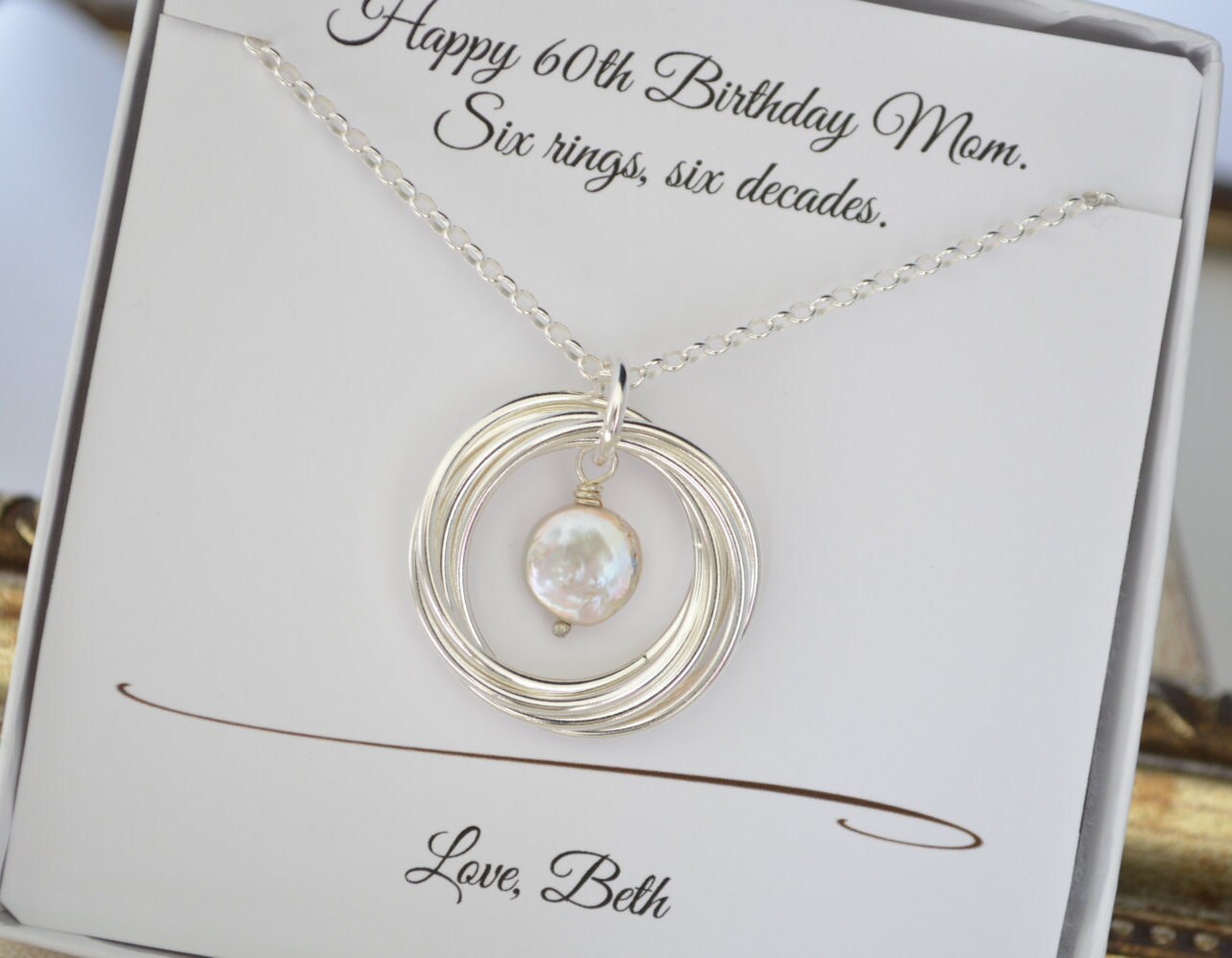 60th birthday jewelry for mom