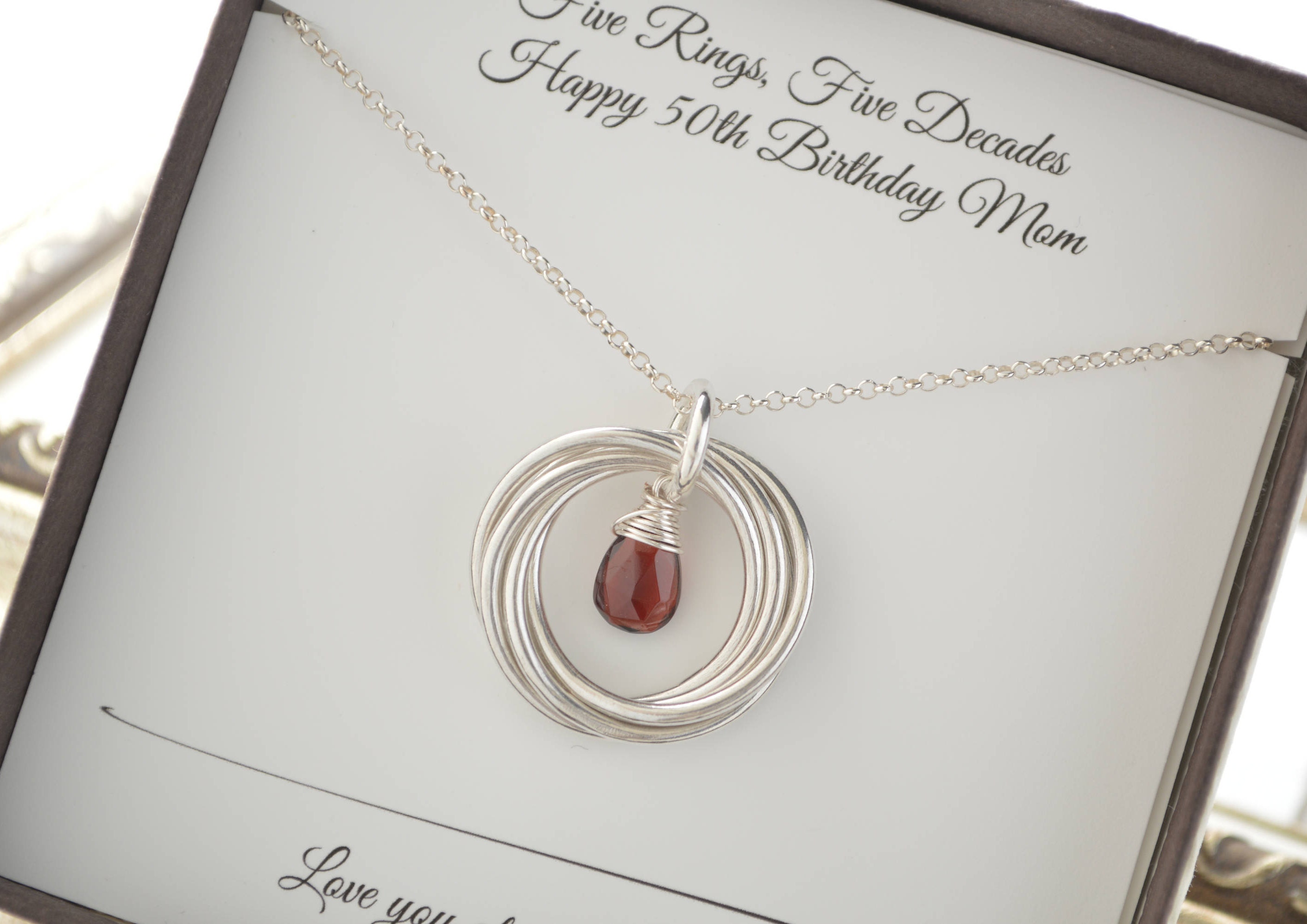 5 birthstone on sale necklace for mom