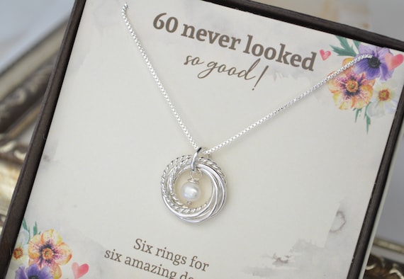 60th birthday hotsell jewelry for mom
