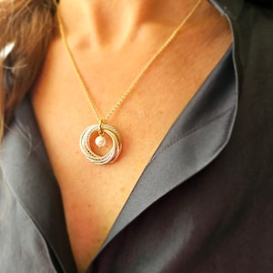 Regalo de 50 cumpleaños para mujeres, collar con piedra natal de junio, collar de 5 décadas, regalo del quinto aniversario, regalo de cumpleaños único para ella