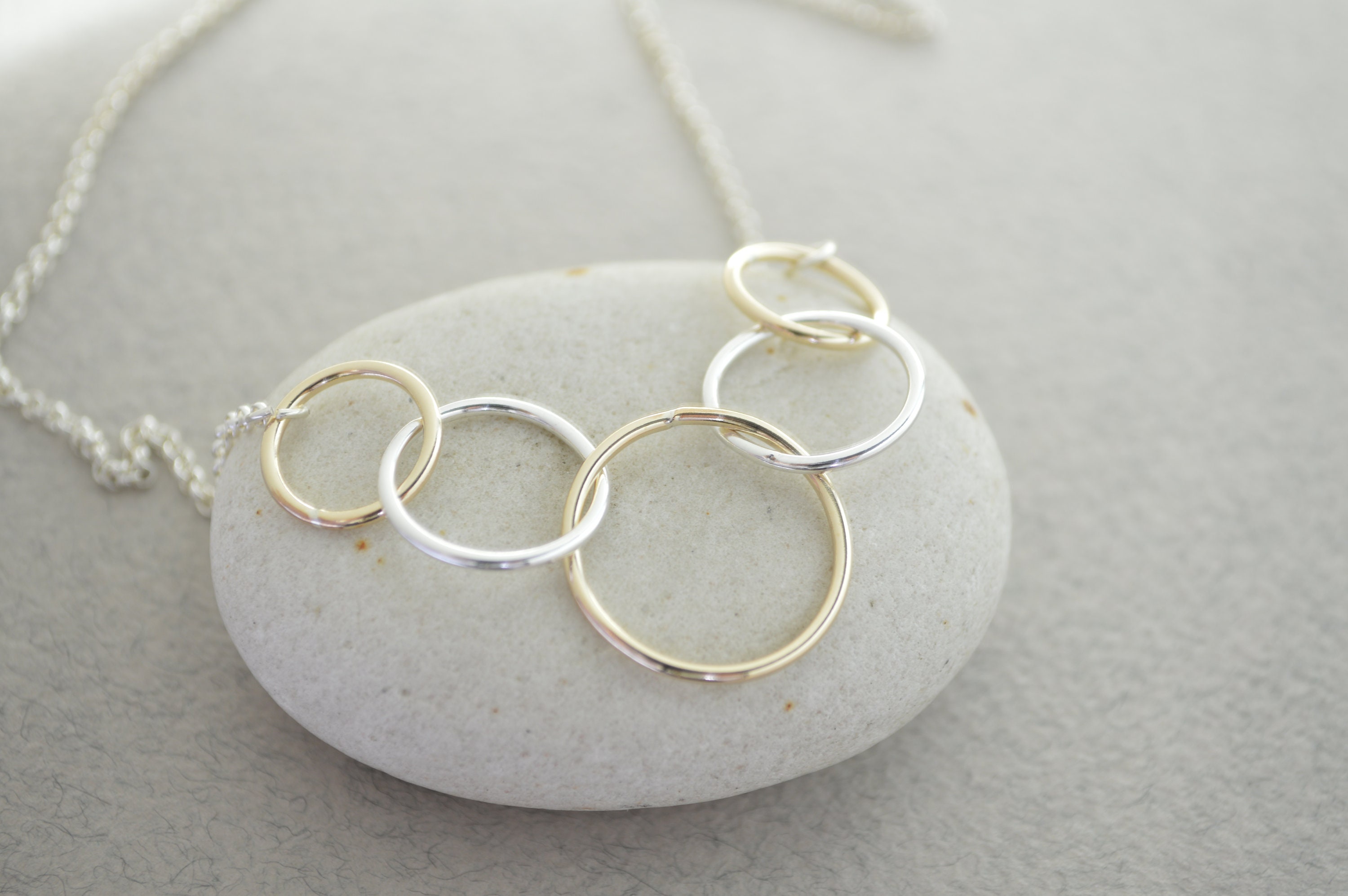 50th Birthday gifts for women, Mixed metal rings, 50 Years