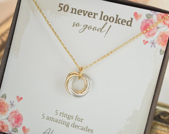 Jewelry for 50th birthday gift deals