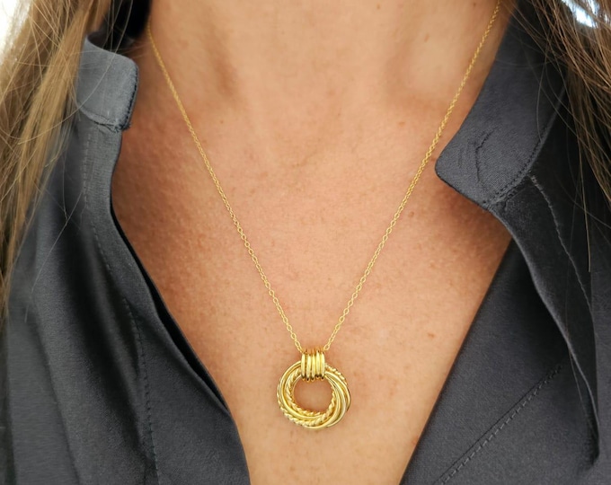 75th Birthday Gift for Mom and Grandma, 75th Gold Necklace gift for Women, Birthday Gifts for Her