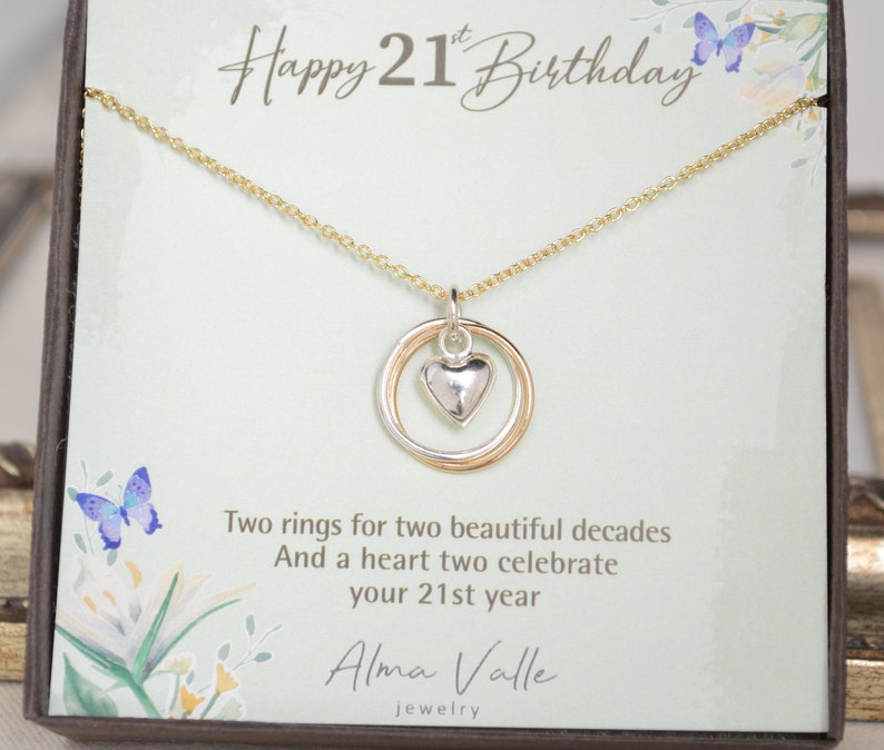 21st Birthday Gift for Daughter 21 Years Old Necklace 2 Etsy