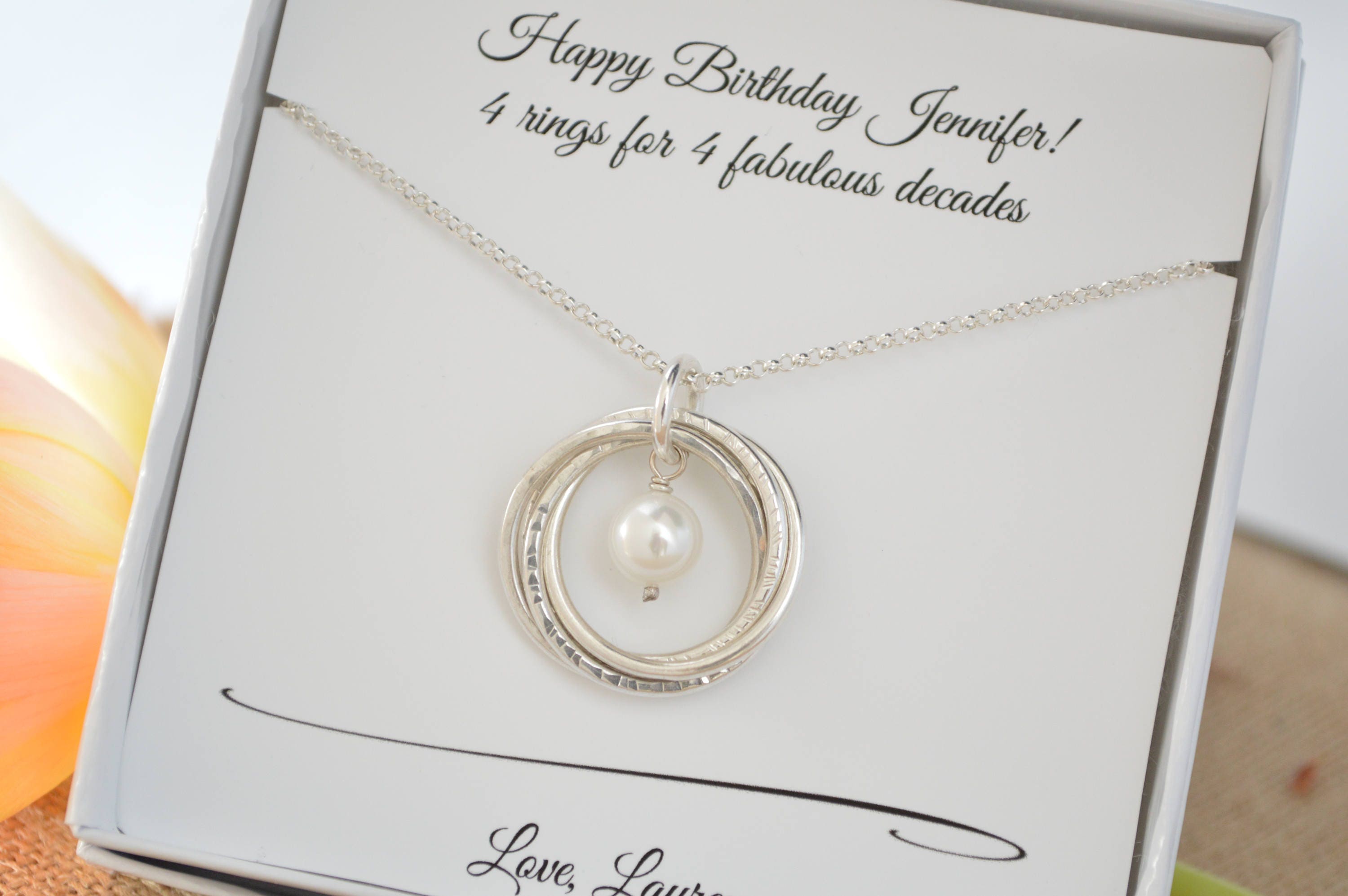 40th Birthday necklace for women, June birthstone necklace ...