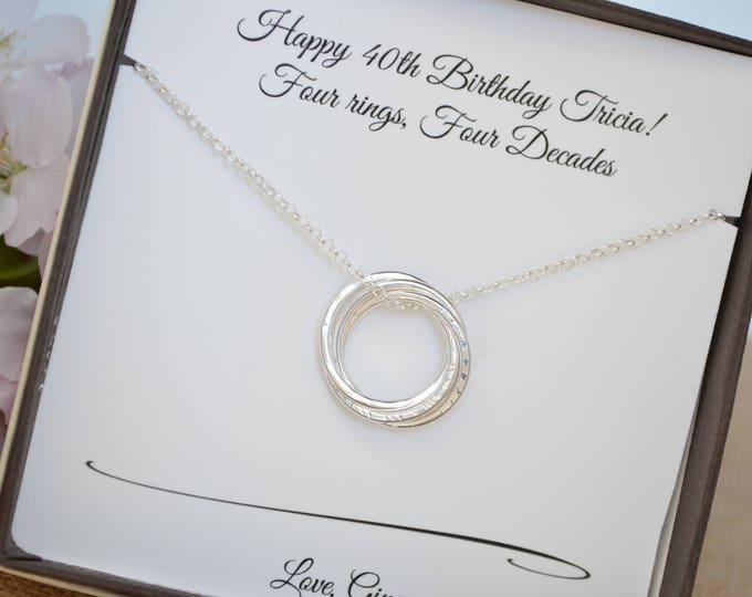 40th Birthday Gift For Wife Girlfriend Gift From Her Man 40th Birthday  Necklace Gift Doristino Trending