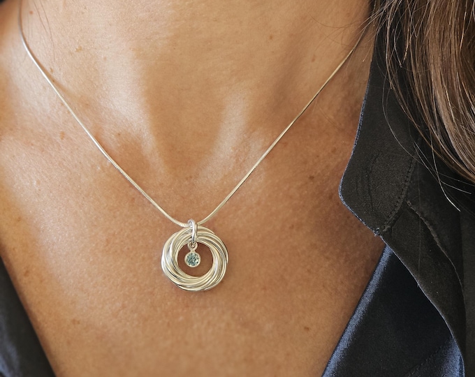 50th Birthday Gifts for Women, Silver Necklace, 5th Anniversary Gift for Her, 50 year old gifts for Women, 50th Birthday Gift Ideas