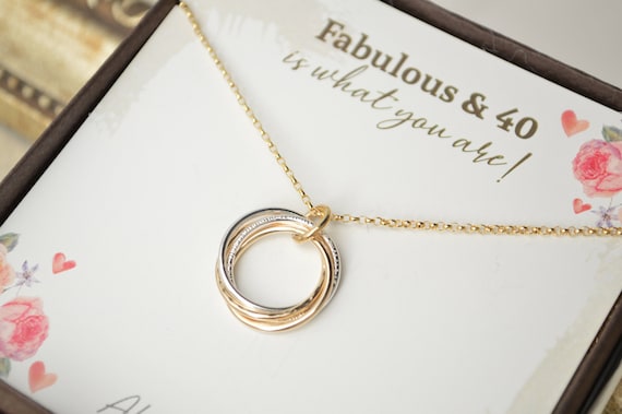 Necklace with 4 rings sale
