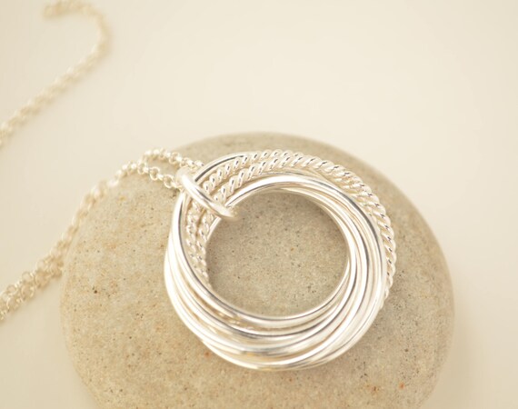 80th birthday hotsell 8 ring necklace