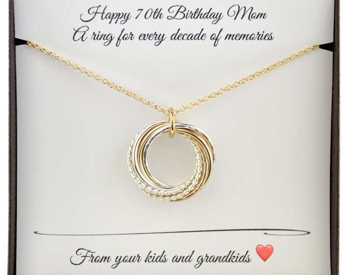 70th birthday jewelry for mom best sale