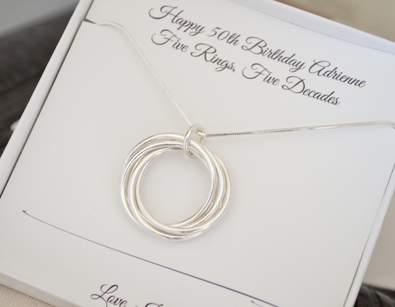 50th birthday sale jewelry for sister