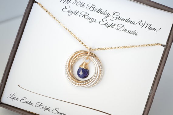 Eight rings for store eight decades necklace