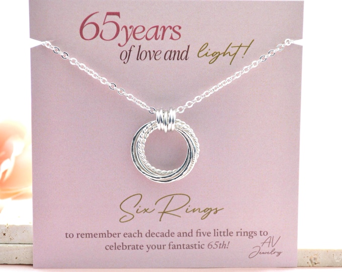 65th Birthday Gift for Women 65 Birthday for Mom Her Jewelry for Friends Sister Mom  Grandma Milestone Jewellery Gift 65 Year Old